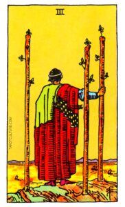 Three of Wands Tarot card