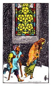 Five of Pentacles Tarot card