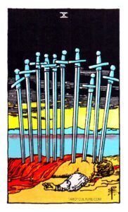 Ten of Swords Tarot card