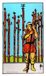 Nine of Wands Tarot card