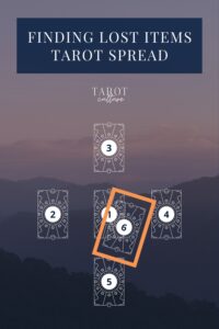 Tarot spread for finding lost items layout by TarotCulture.com